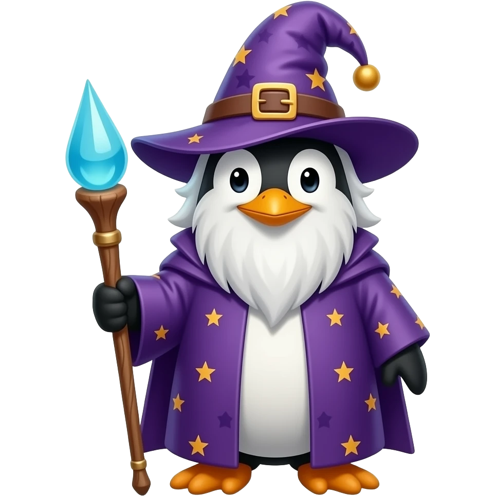 Penguin Wizard emoji