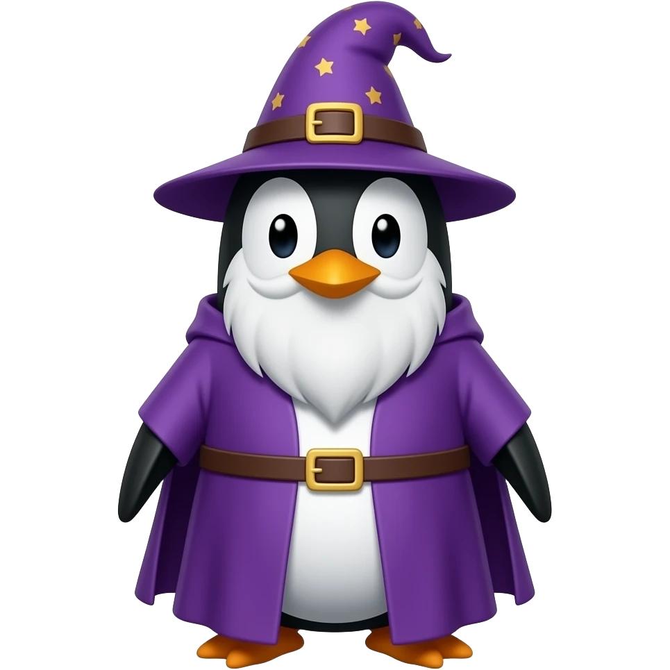 Penguin Wizard emoji