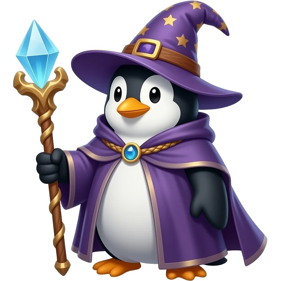 Penguin Wizard emoji