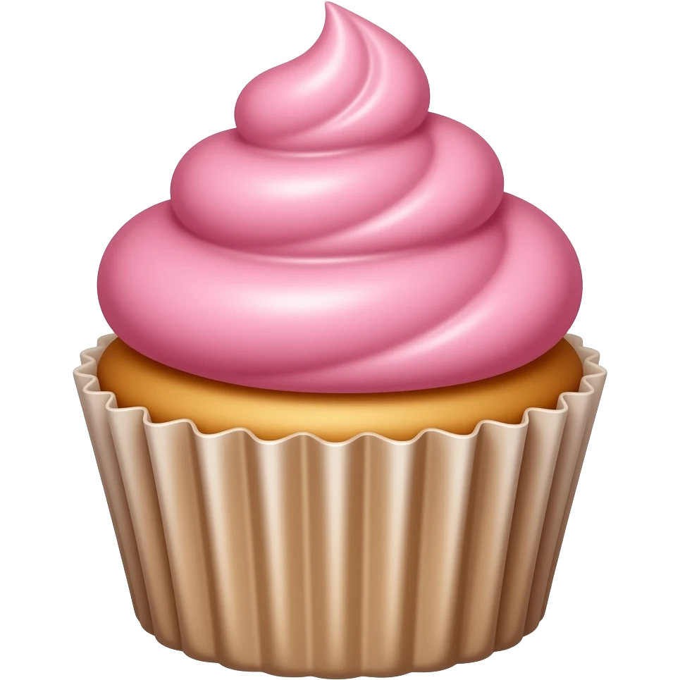 Cupcake with pink icing emoji