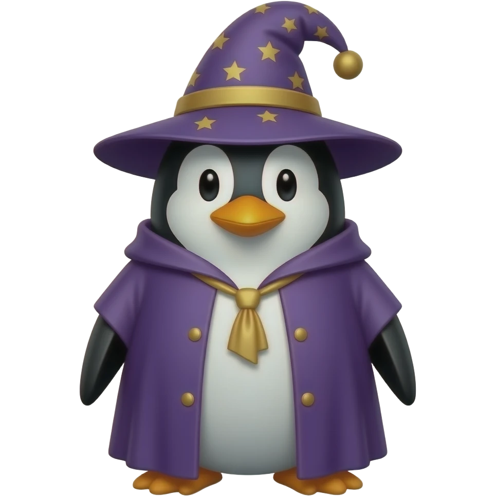Penguin Wizard emoji