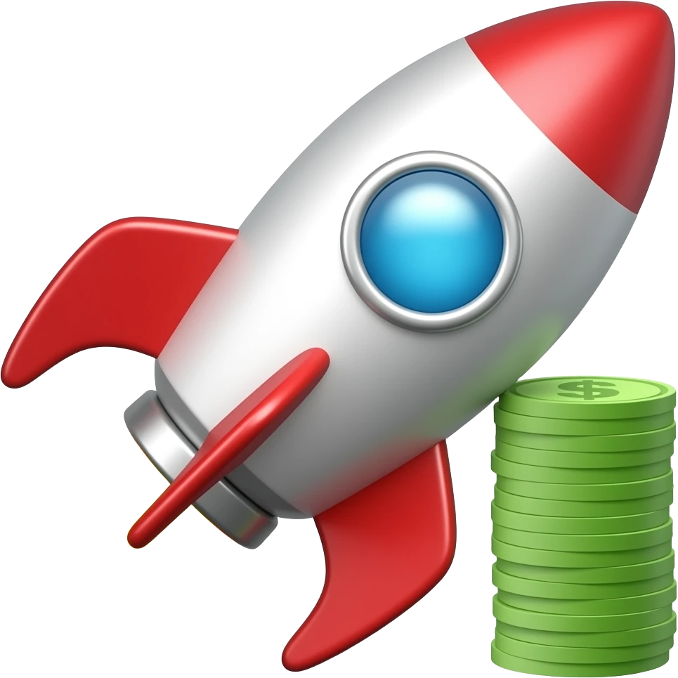 money and profit growth rocket emoji