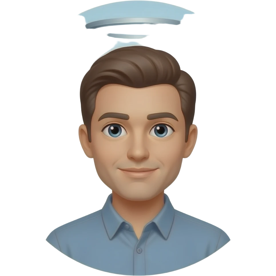 머리 위로 동그라미 하고 있는 사람 emoji