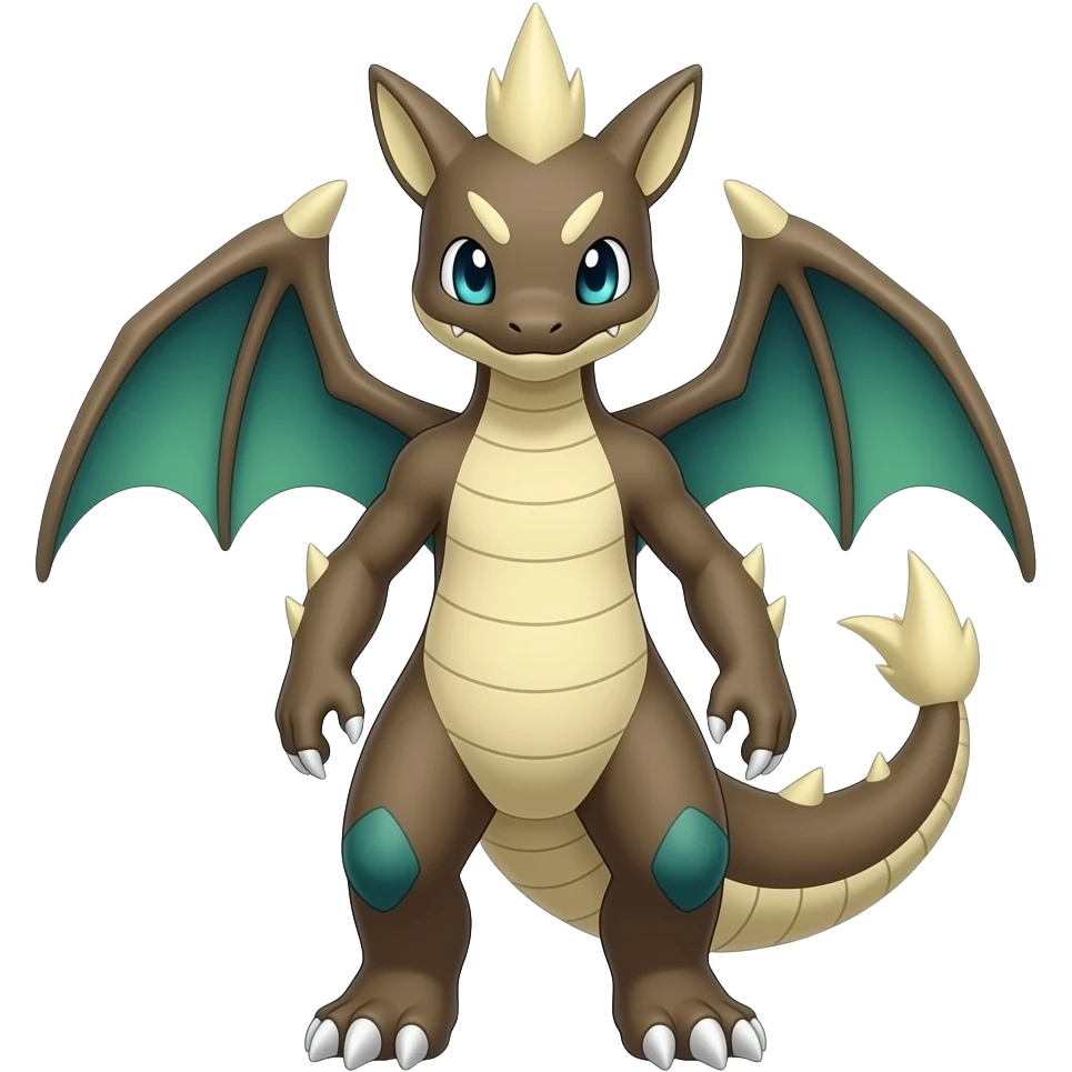 Guilmon-Cyclizar-Miraidon-Fakémon-hybrid, full body emoji
