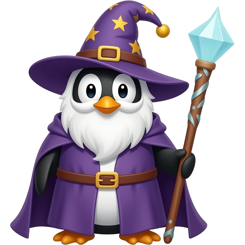Penguin Wizard emoji