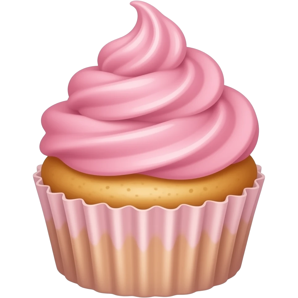 Cupcake with pink icing emoji