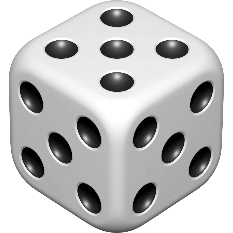 The white game dies emoji