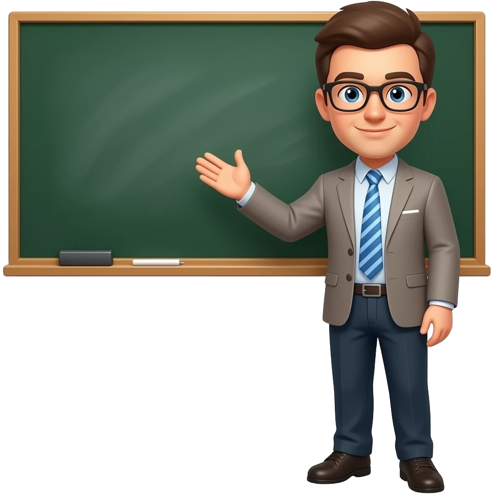 teacher standing at the blackboard emoji
