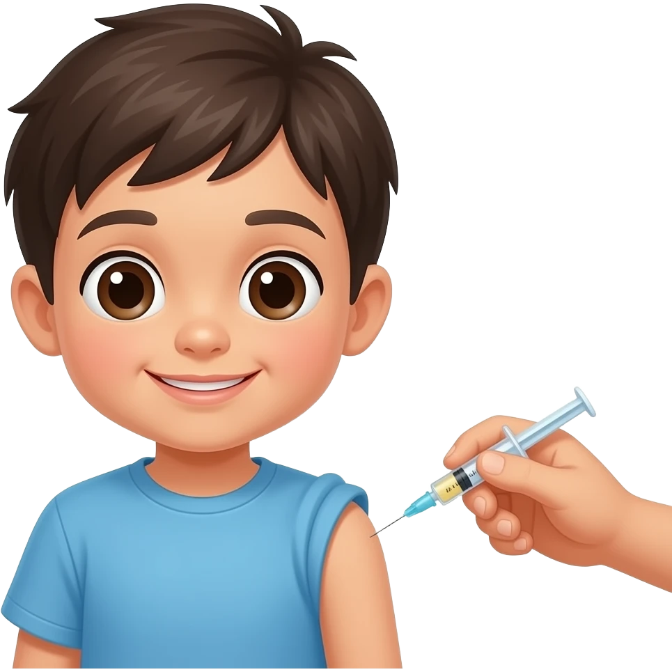 Ребенку делают прививку emoji