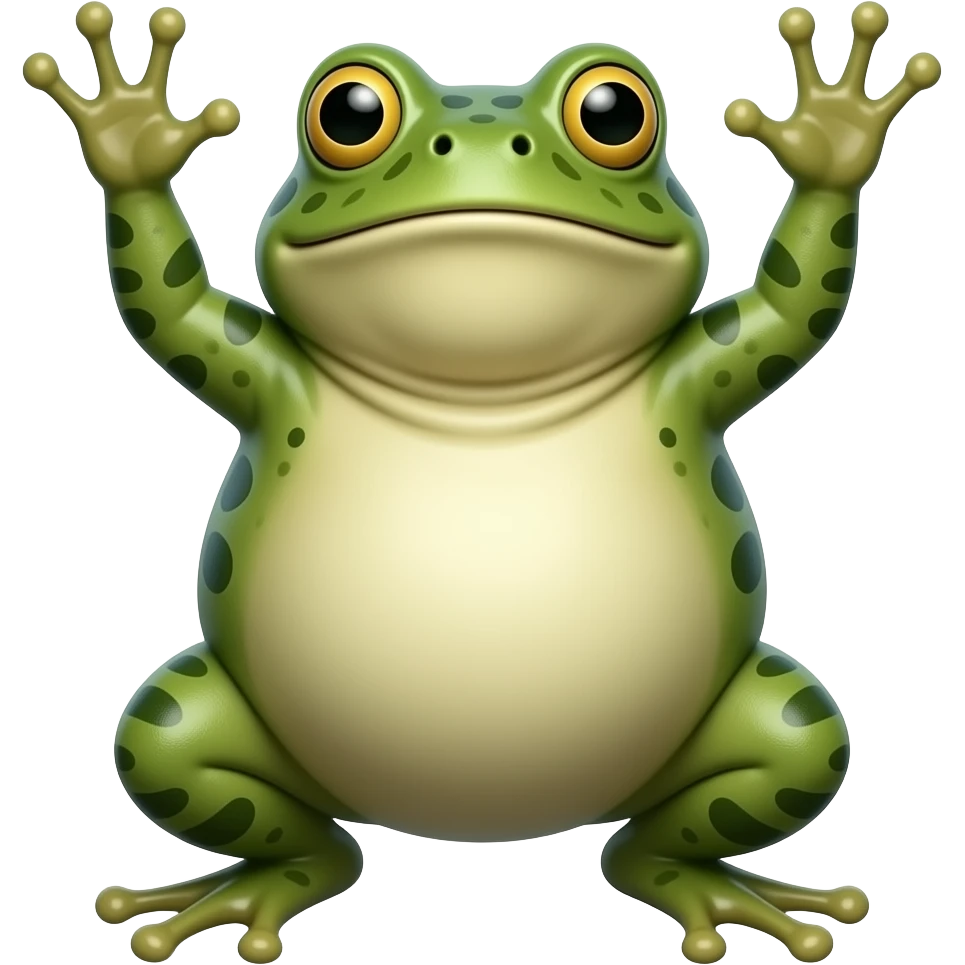 bufo frog meme raised hands emoji