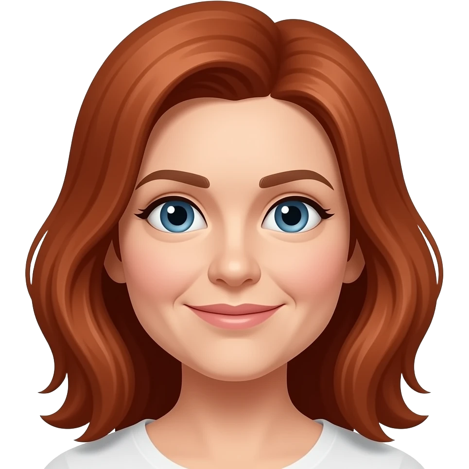 older female shoulder length red hair emoji