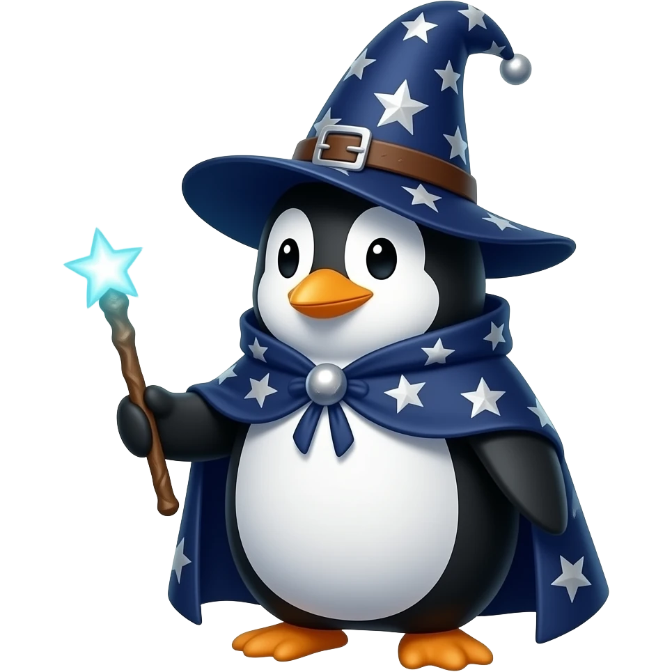 Penguin Wizard emoji