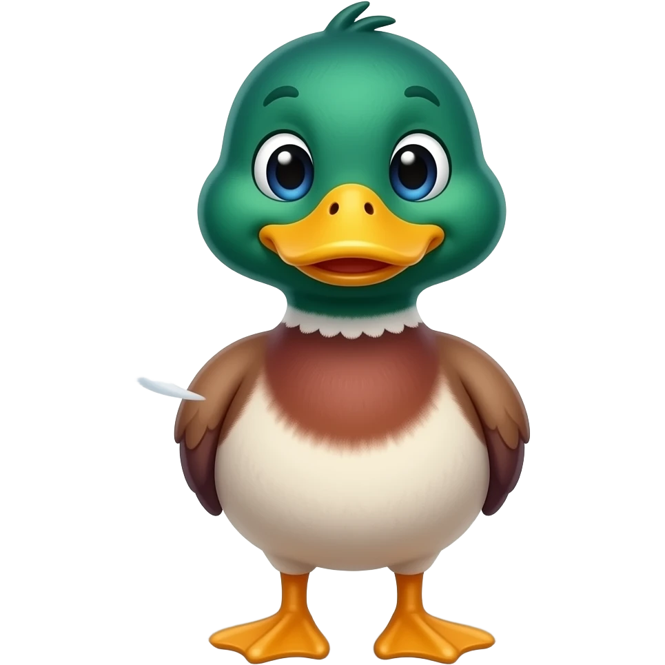 Funny duck with smoke around him emoji