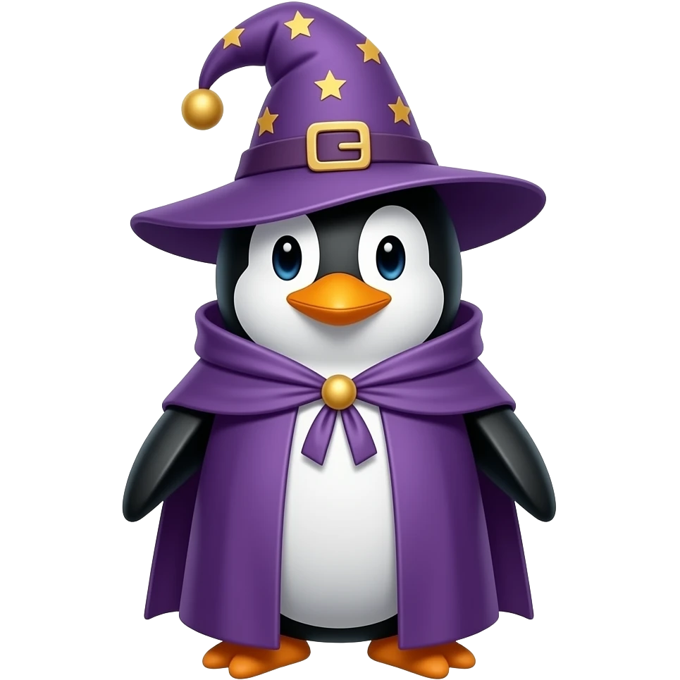 Penguin Wizard emoji