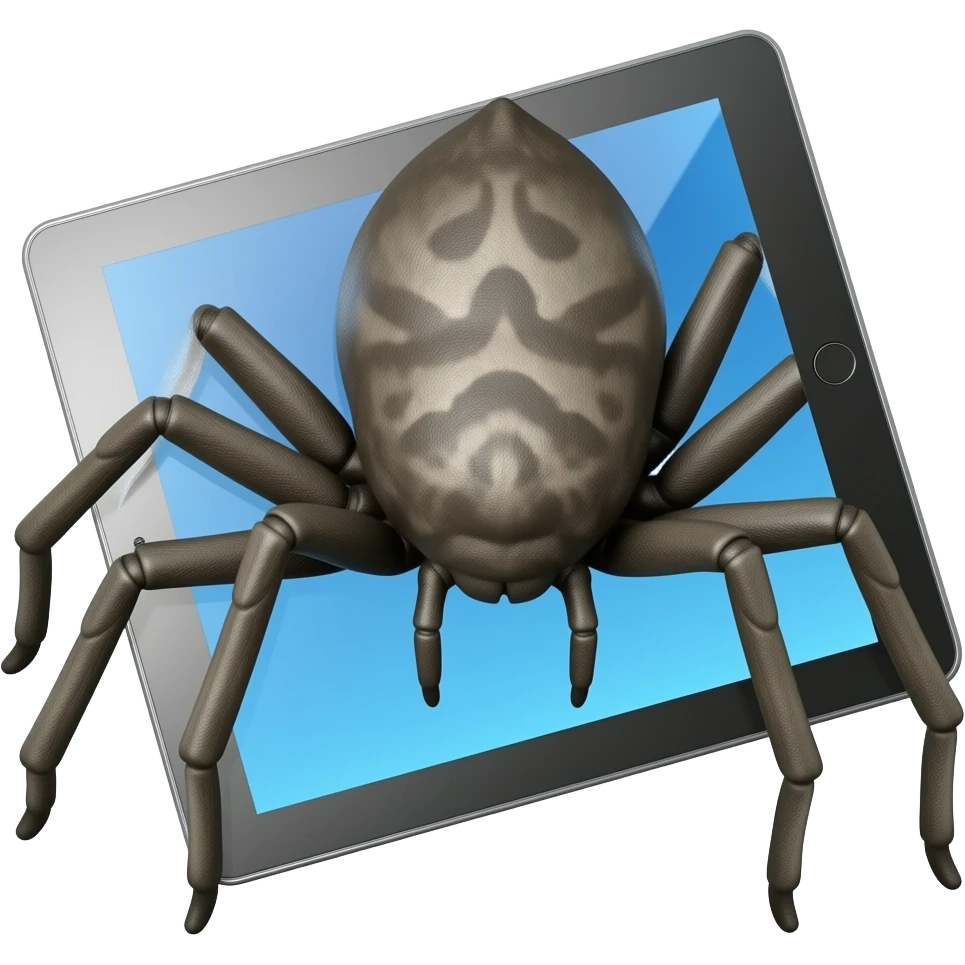 iPad With spider legs emoji