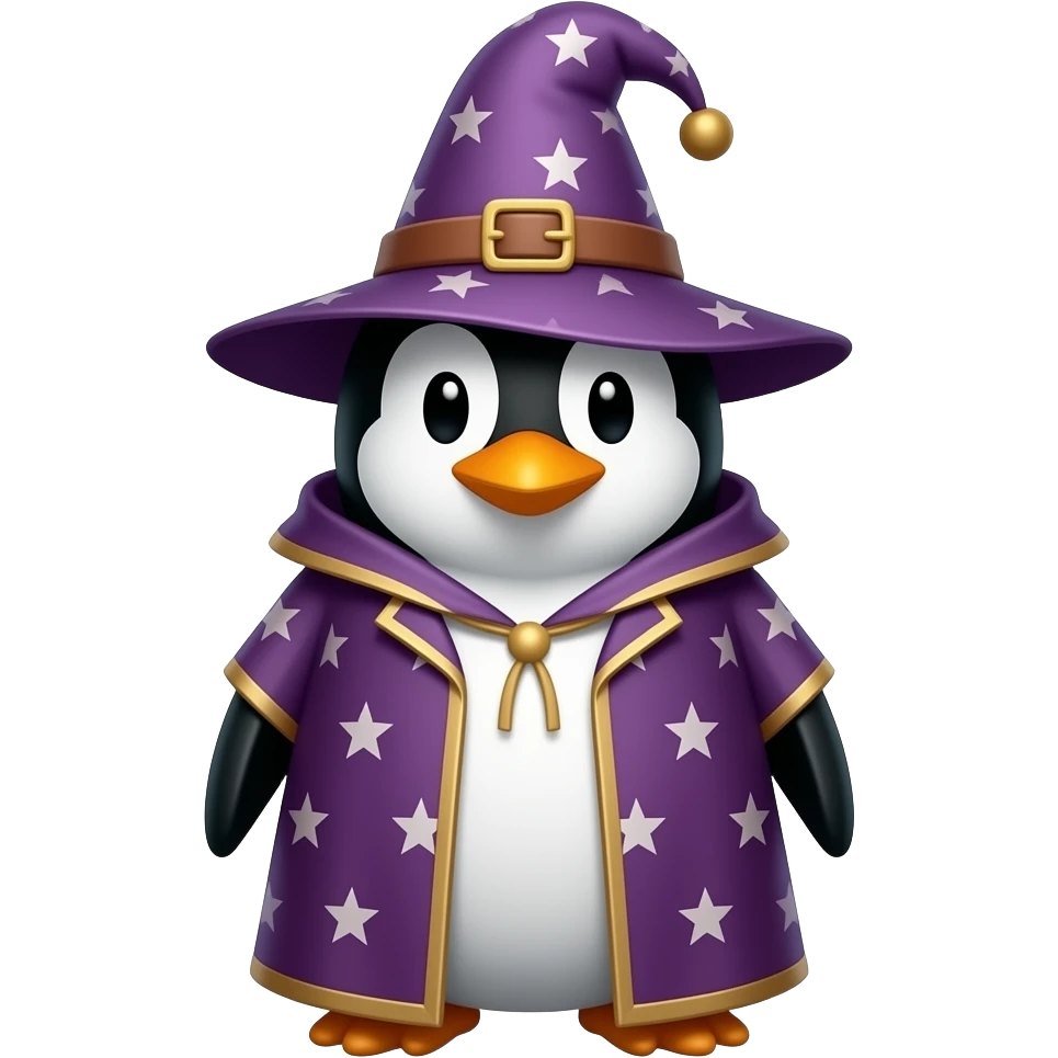 Penguin Wizard emoji