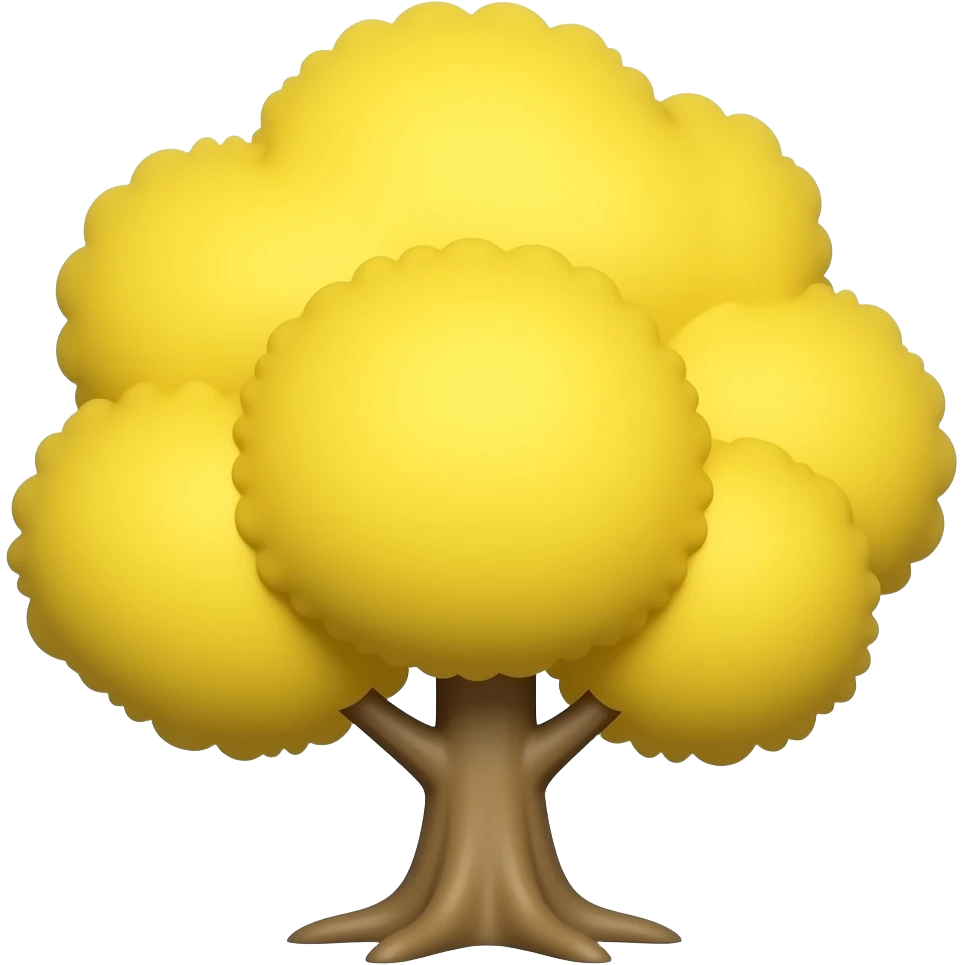 Árbol amarillo emoji