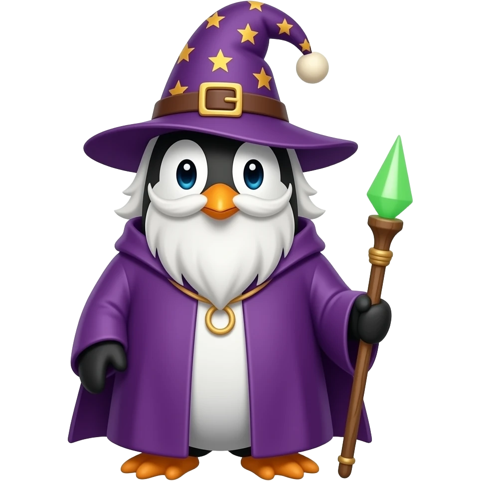Penguin Wizard emoji