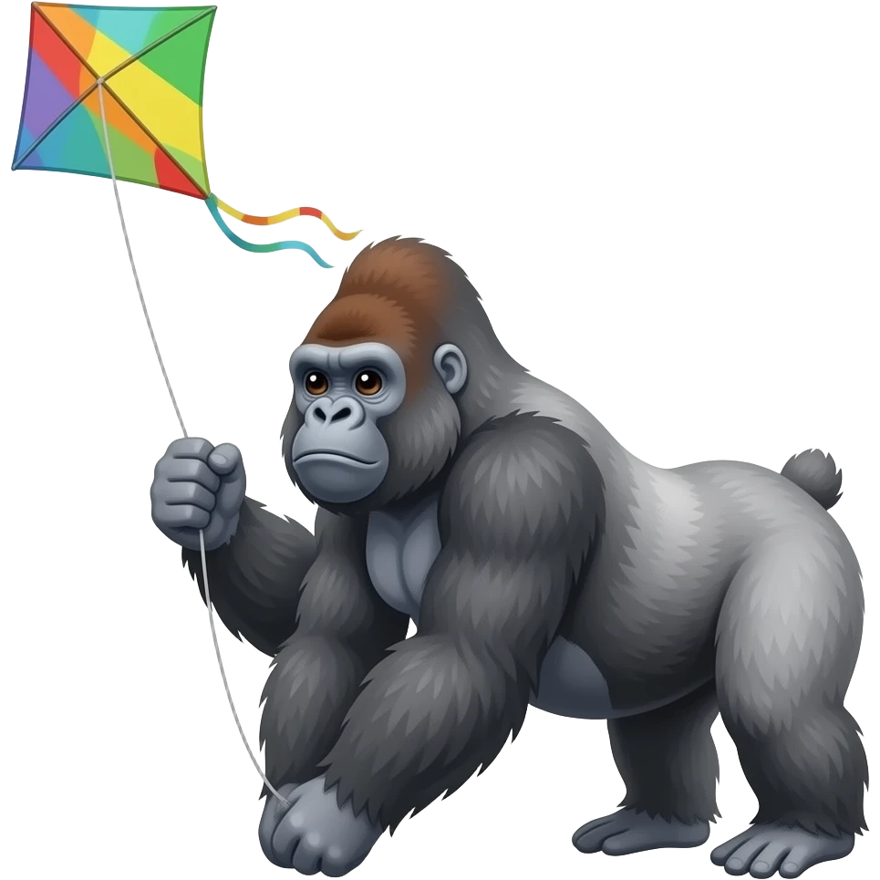 Gorilla kiting emoji