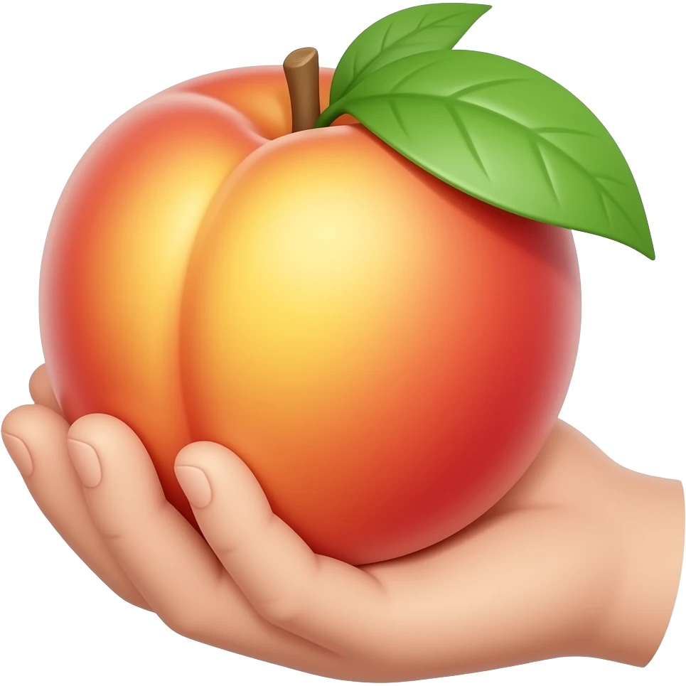 🍑🖐️ emoji