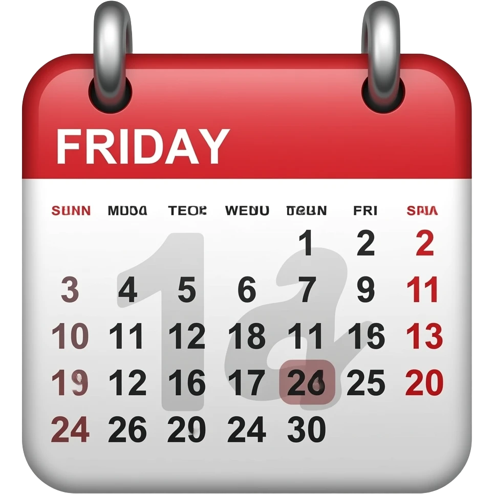 calendar fridey emoji