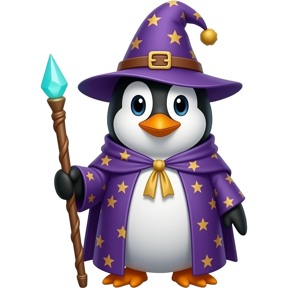 Penguin Wizard emoji