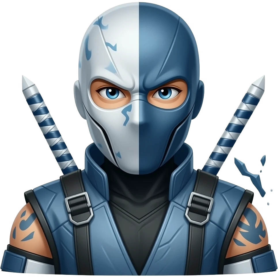 Story fan fighting Sub-Zero from mortal Kombat emoji