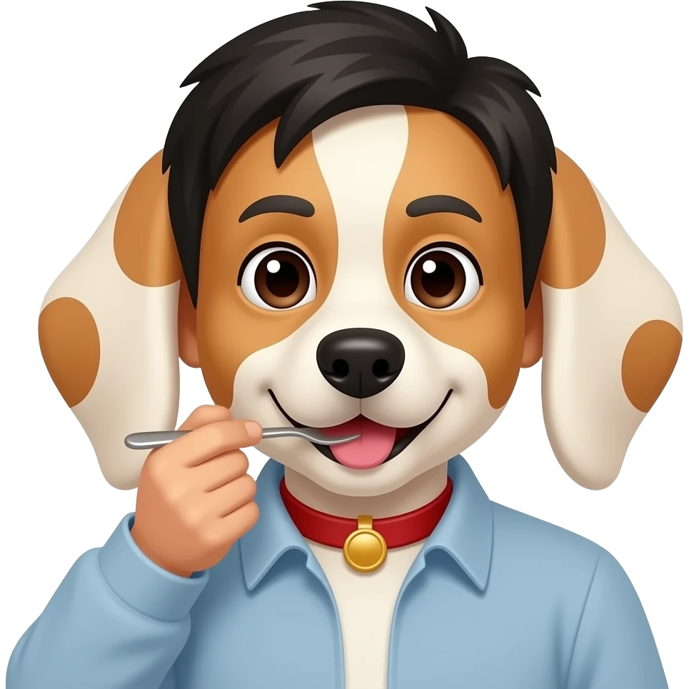 Chinois mange un chien emoji