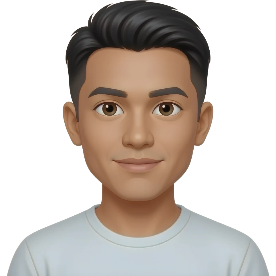 Filipino man 25 years old fade hair cut emoji