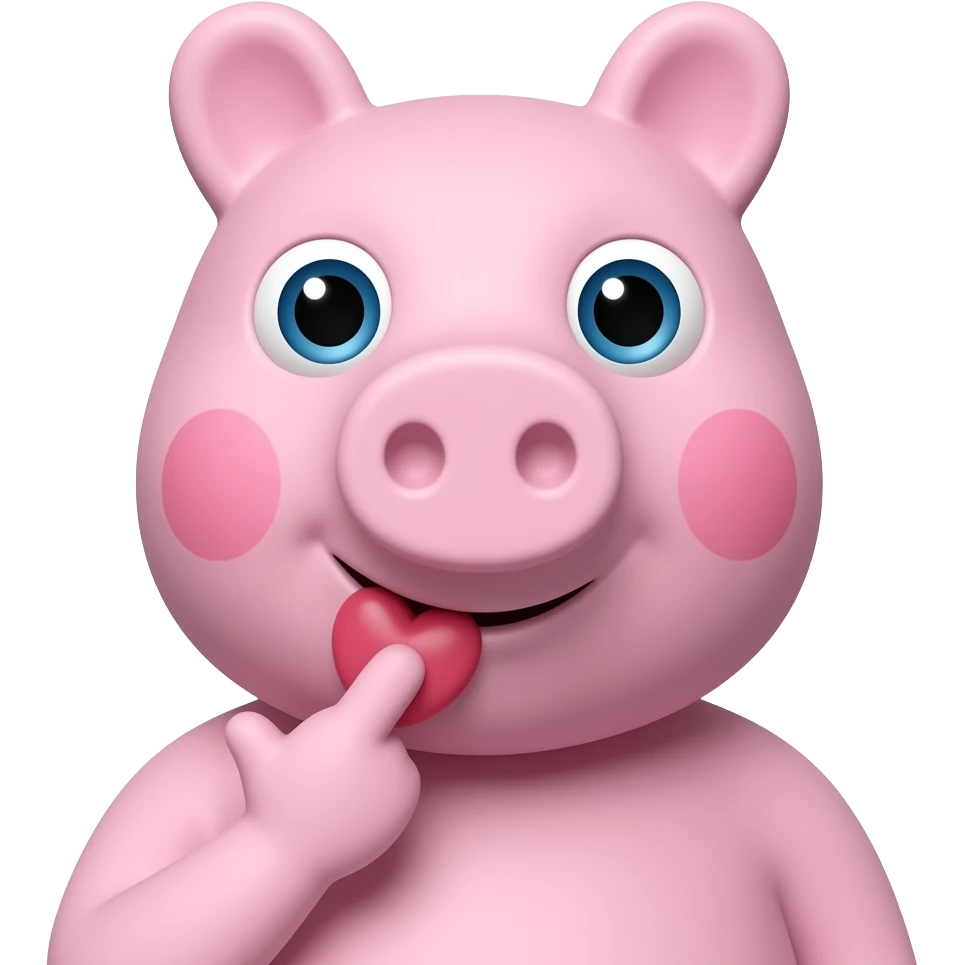 Peppa pig δίνει φιλί πιο ρεαλιστικό emoji