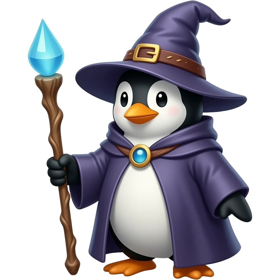 Penguin Wizard emoji