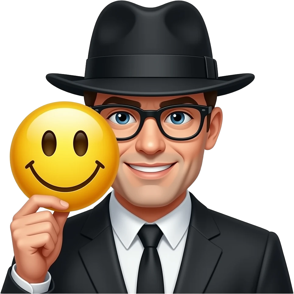 Mafia man with hat and classic emoji emoji