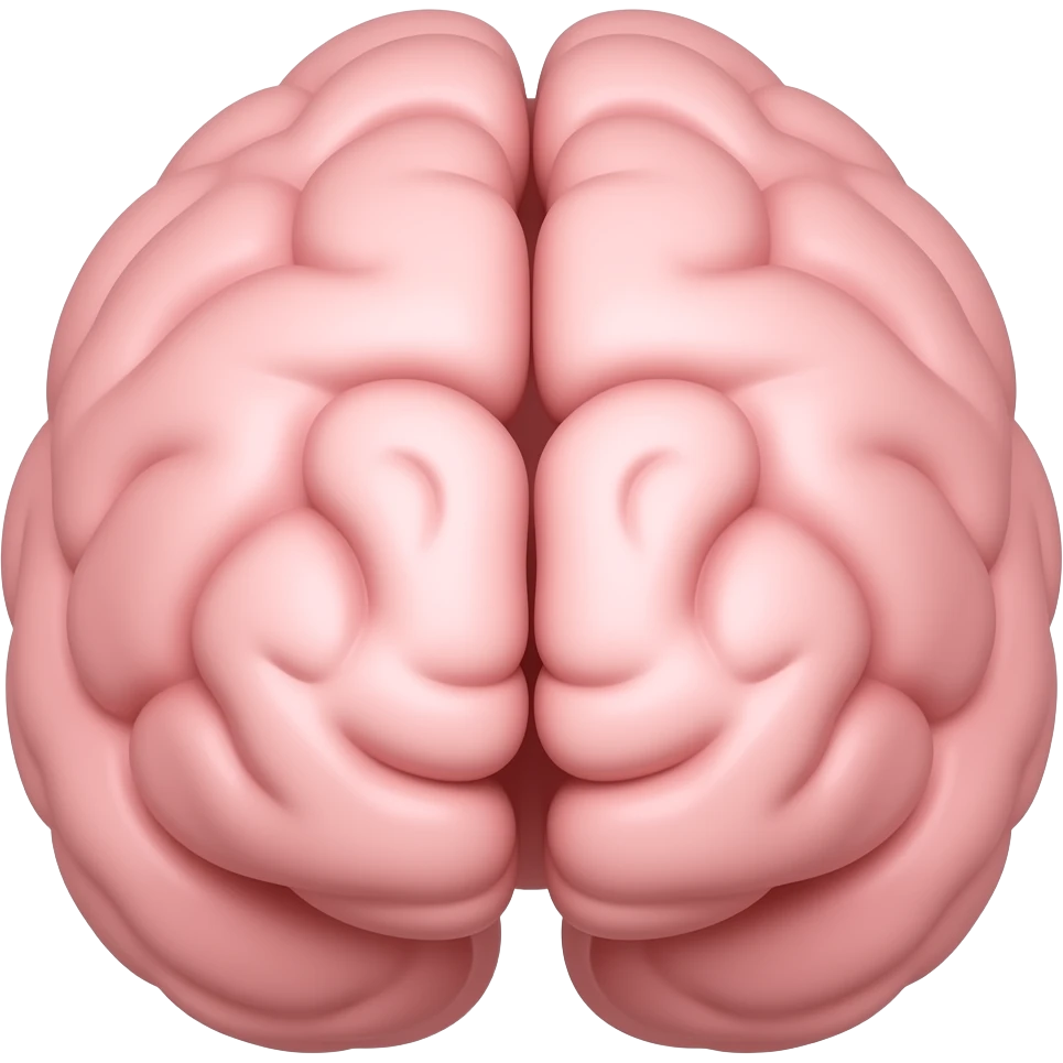 front view brain emoji