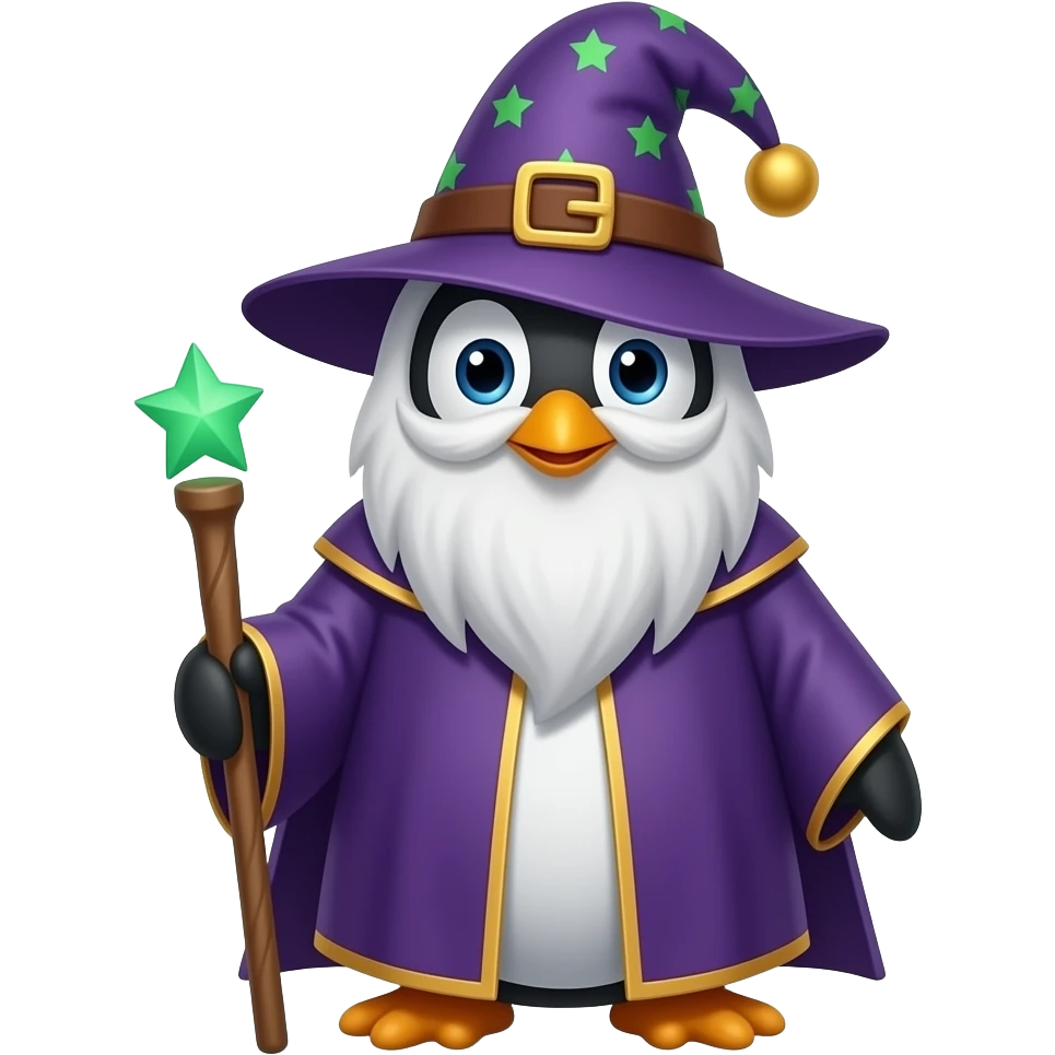 Penguin Wizard emoji