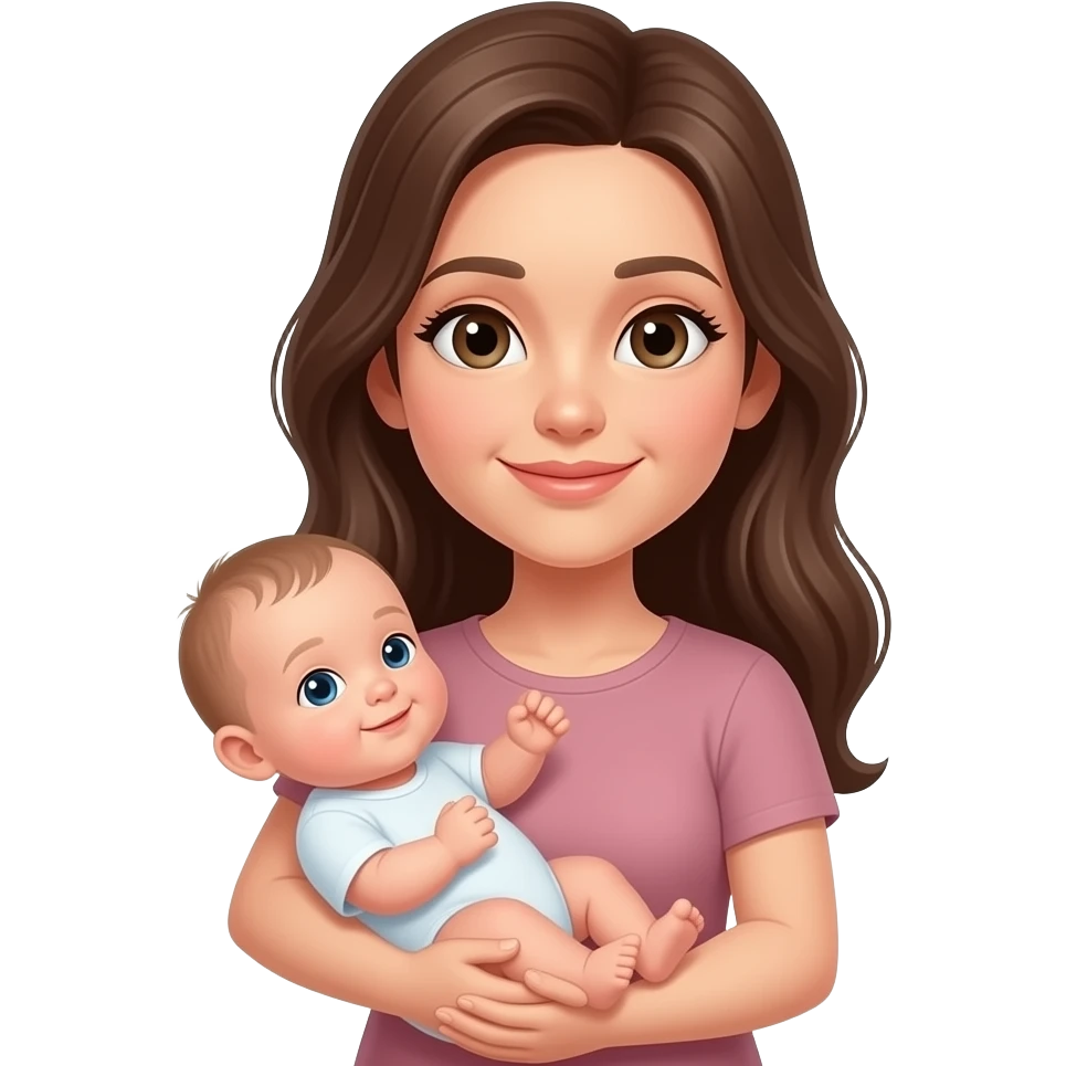 A n u d e woman full baby emoji