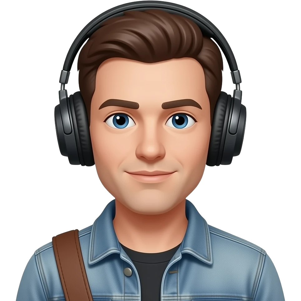 Guitarists with Headphones, 1 person emoji