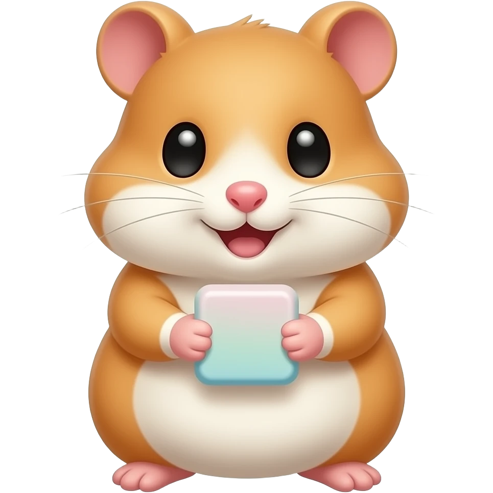 Hamster tatlı elinde kalıp olsun emoji