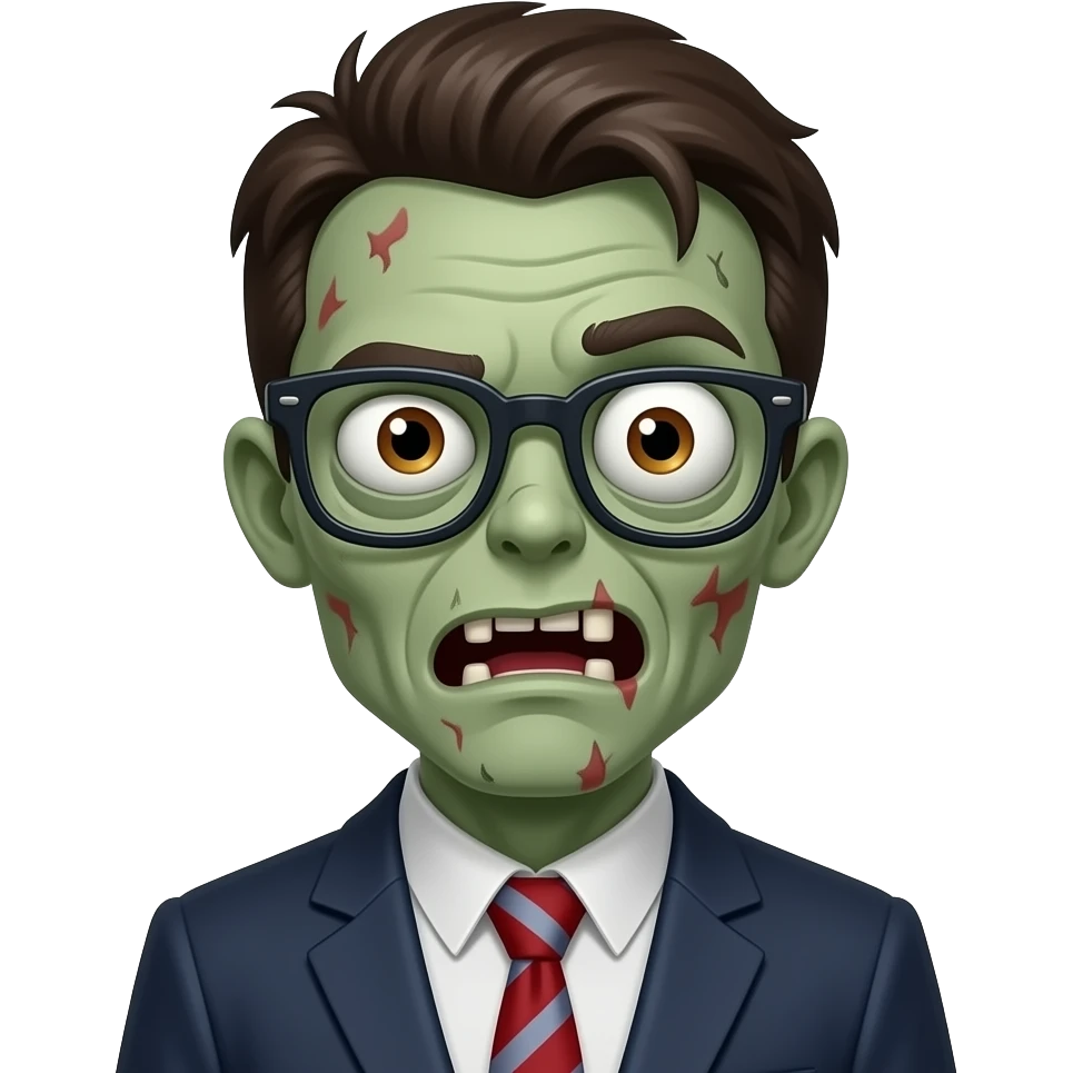 zombie with Glasses emoji