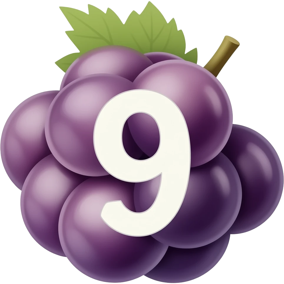 Uva 9 emoji