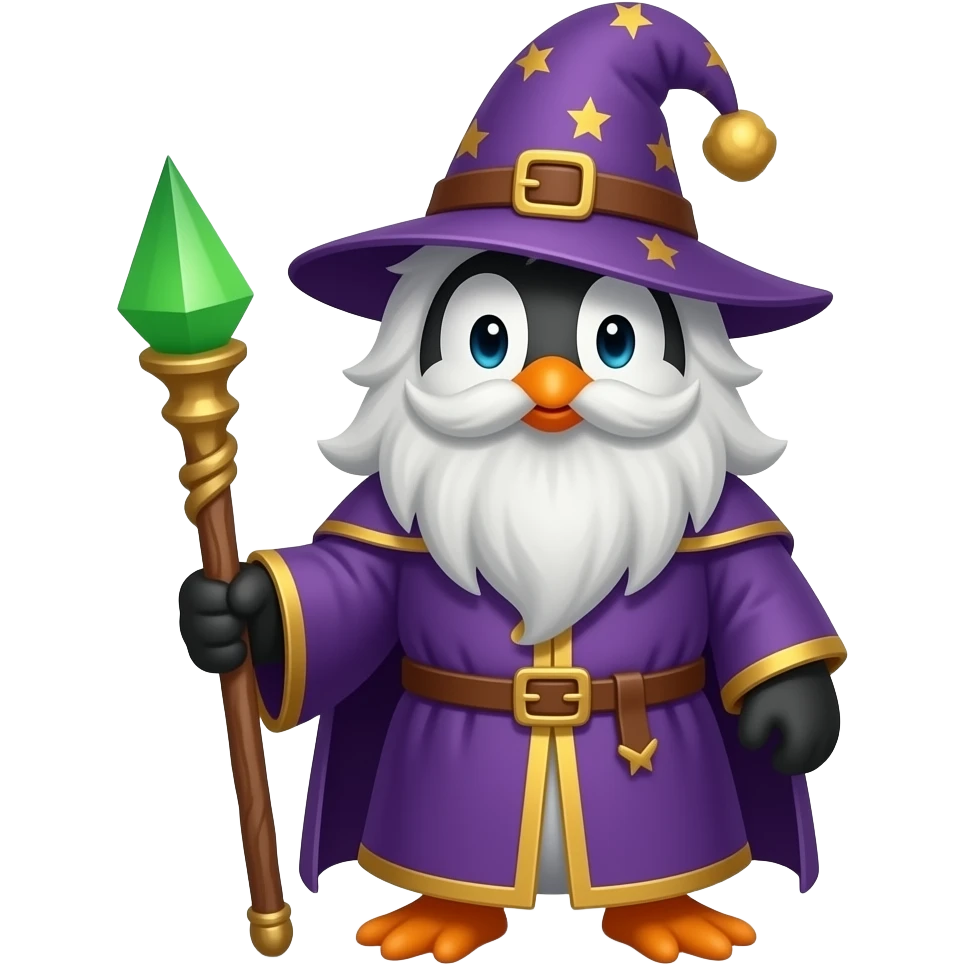 Penguin Wizard emoji