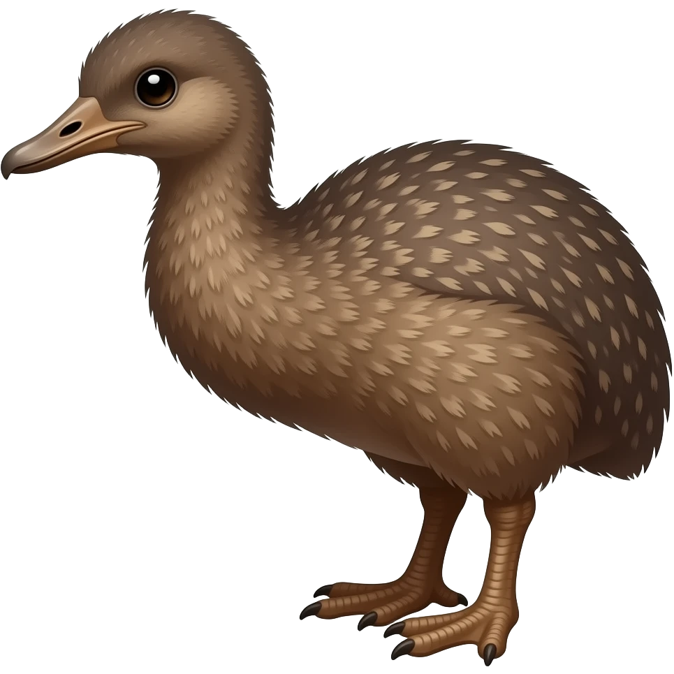 Kiwi bird (brown fliteless bird new Zealand emoji