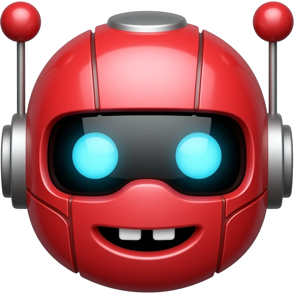 red robot face emoji