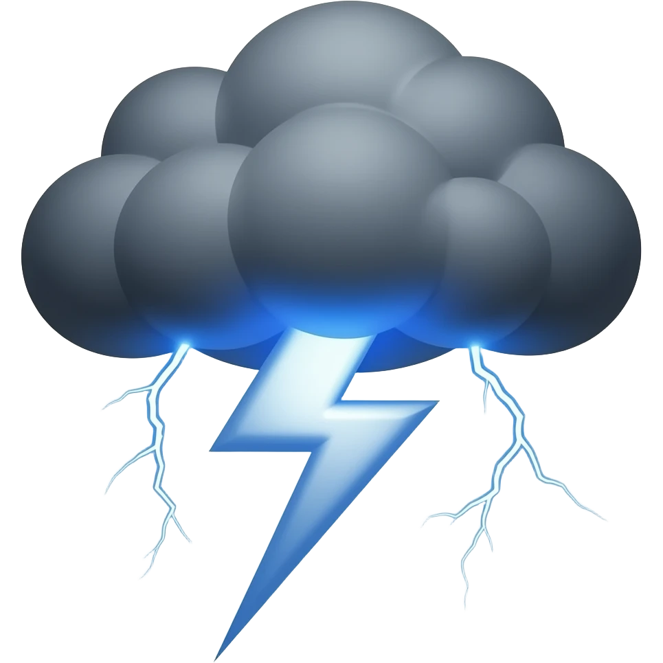 Powerfull AI dark vibe Thunder and Lightning emoji