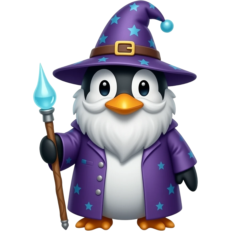 Penguin Wizard emoji