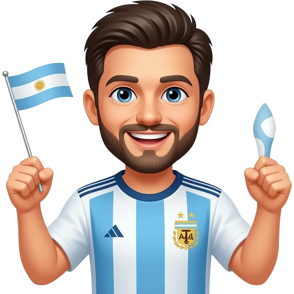 world cup happy argentinian emoji