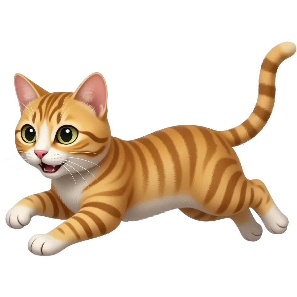 Cat chasing mice emoji