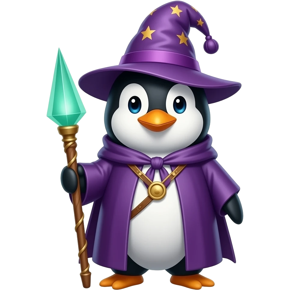 Penguin Wizard emoji