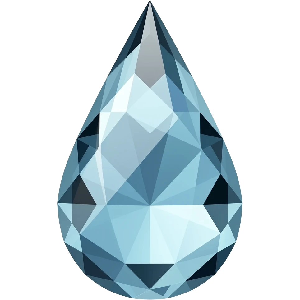 pendule de radiesthésiste en cristal en forme de goutte emoji