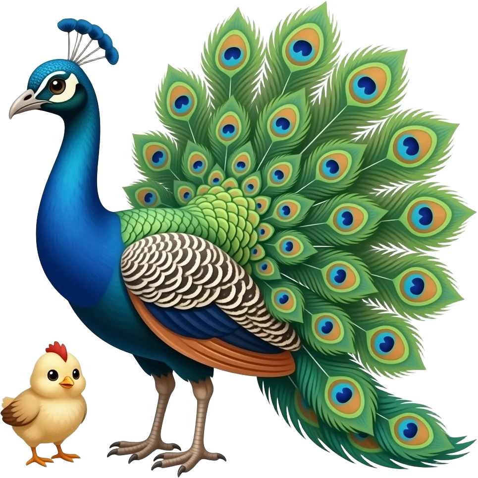 Peacock father emoji