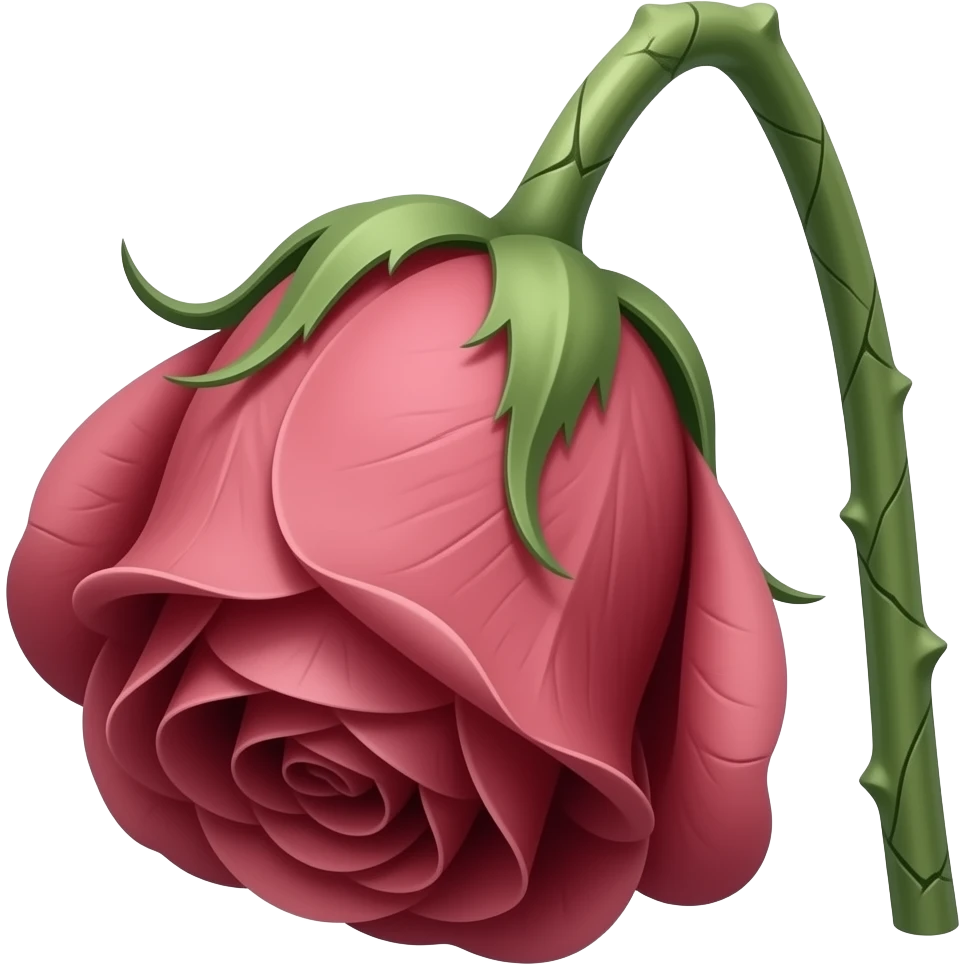 wilted emotionally destroyed rose emoji